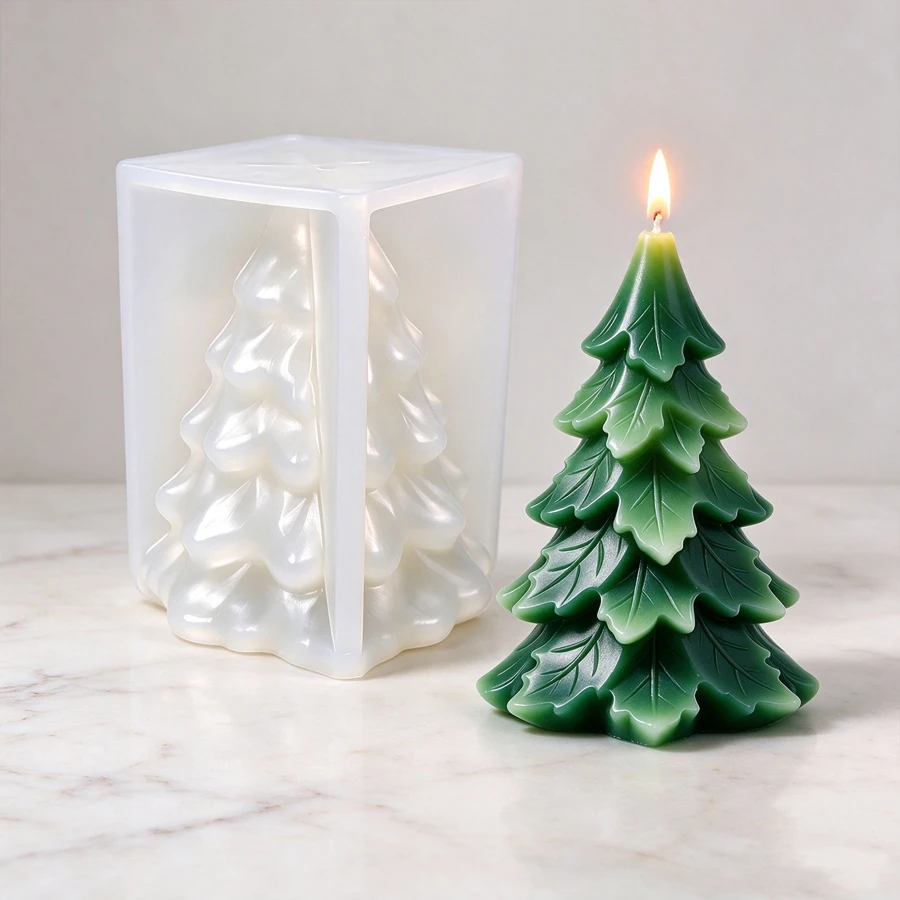 Soap Making Gifts - 3D Maple Leaf Christmas Tree Silicone