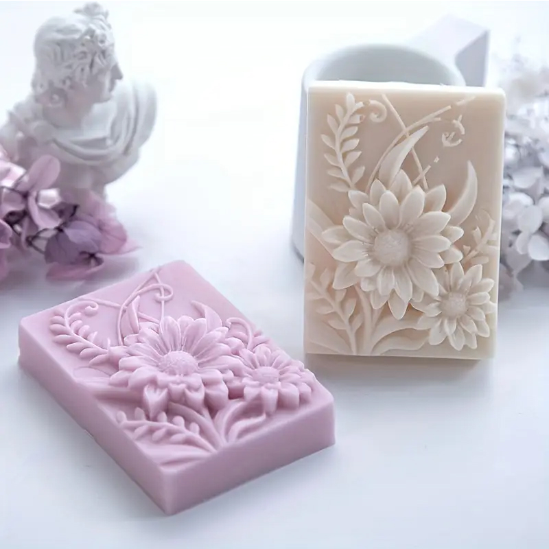 3D Flower Square Soap Silicone - огляд і ціна Soap Making Instructions