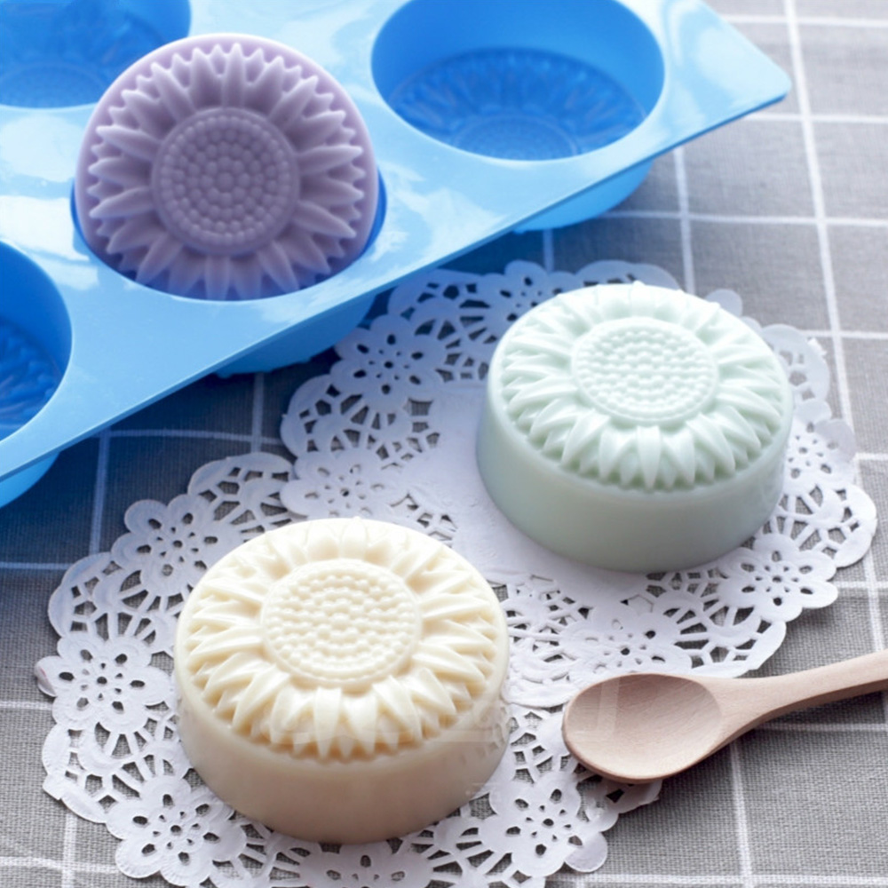 6 Cavity Silicone molds Flower - огляд і ціна Soap Making Kit For Beginners