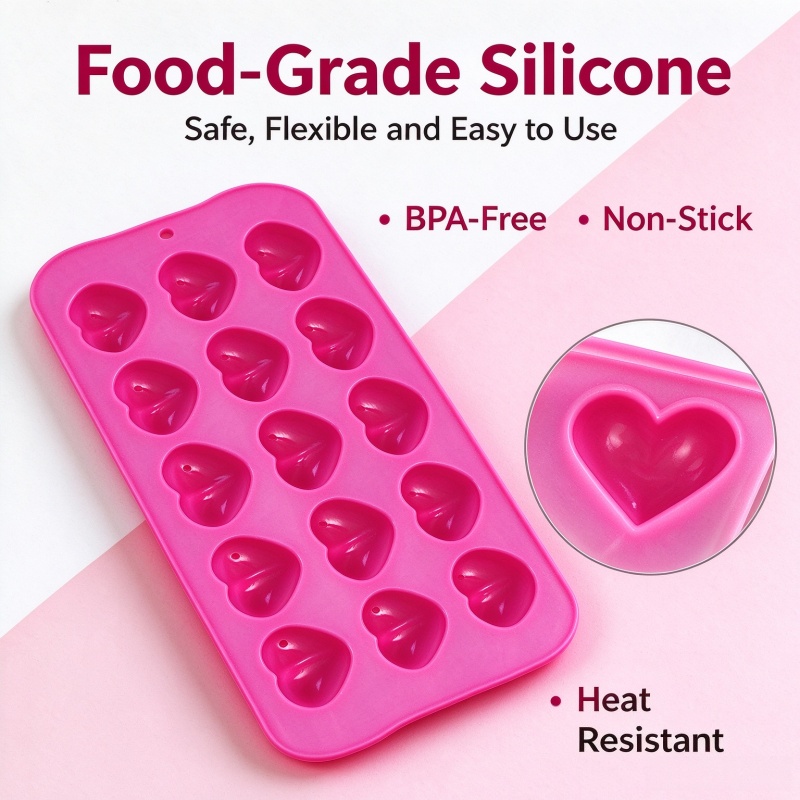 3D Love Heart Silicone Mold Fo - огляд і ціна Soap Making Ins