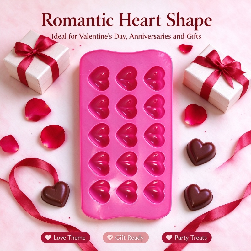 3D Love Heart Silicone Mold Fo - огляд і ціна Soap Making Ins