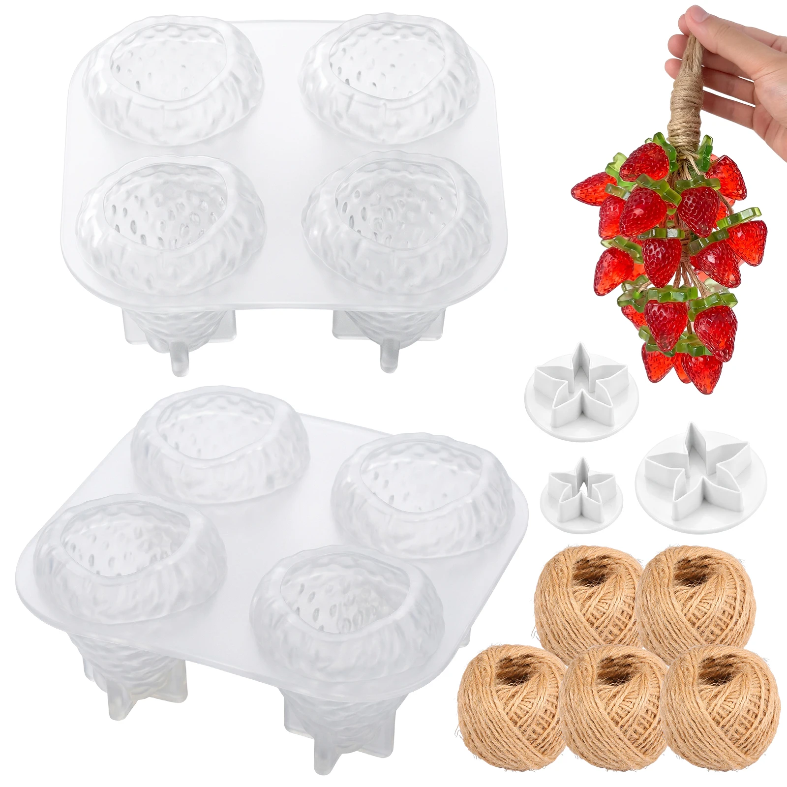 2 Pcs Strawberry Soap Mold 4 C - огляд і ціна Soap Making Diy Kit
