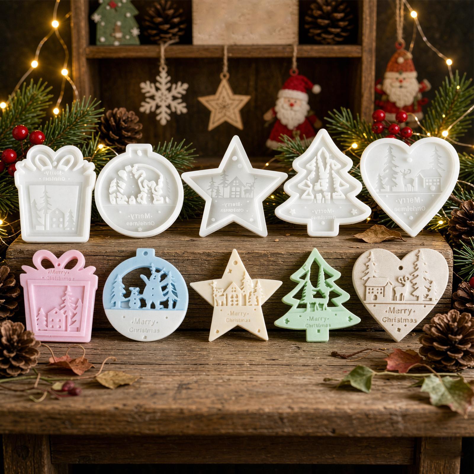 5Pcs Christmas Silicone Molds  - огляд і ціна Soap Making Kit For Beginners