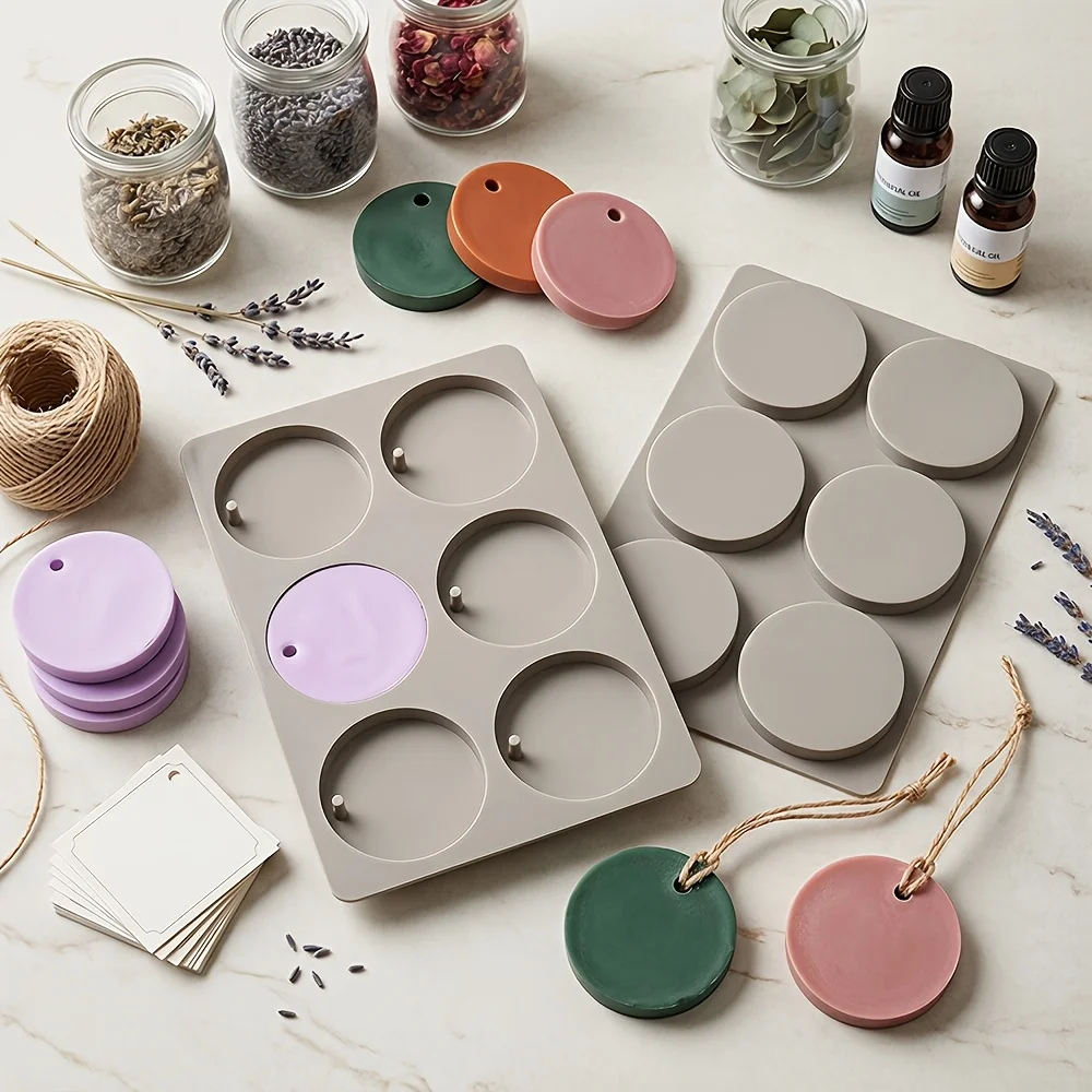1Pc 6-Cavity Round Tag Silicon - огляд і ціна Soap Making Instructions
