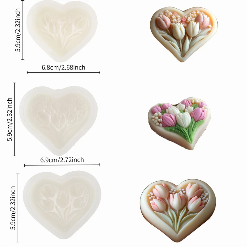 Silicone Mold for Heart-shaped - огляд і ціна Soap Making Kit For Beginners