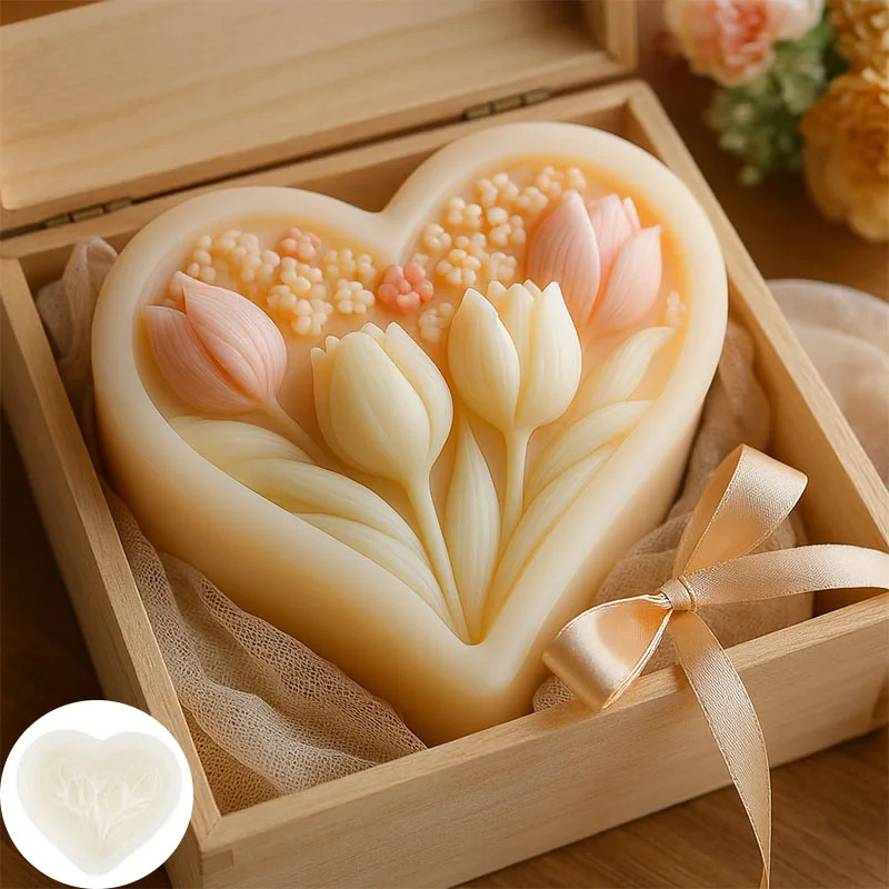 Silicone Mold for Heart-shaped - огляд і ціна Soap Making Kit For Beginners